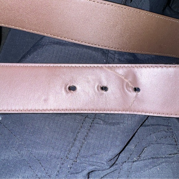 Gucci GG with Double Buckle Canvas Leather Belt size 30 85 gold brown supreme og - Picture 9 of 10